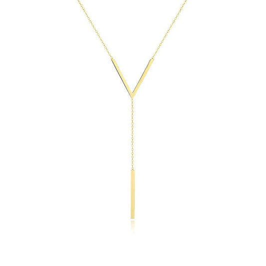 V-shaped Long Sexy Clavicle Gold Colour Chain Necklace Choker