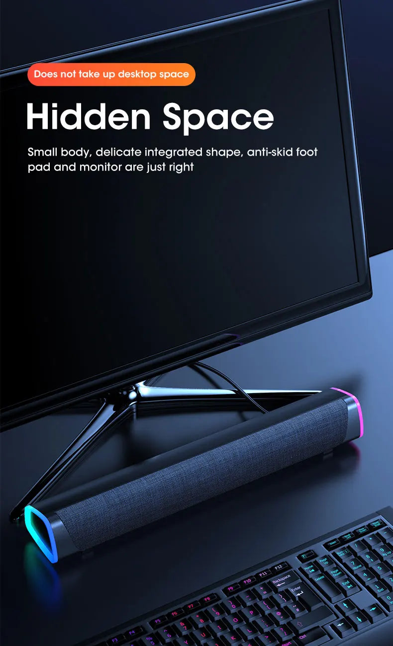 4D Computer Speaker Bar Stereo Sound Subwoofer
