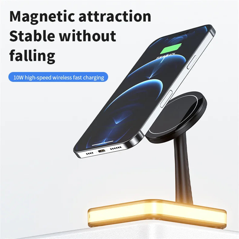3 In 1 Magnetic Wireless Charger  For iPhone , Apple Watch ,Airpods