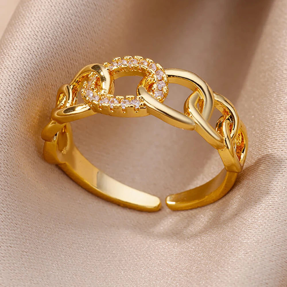 Gold Color Stainless Steel Rings