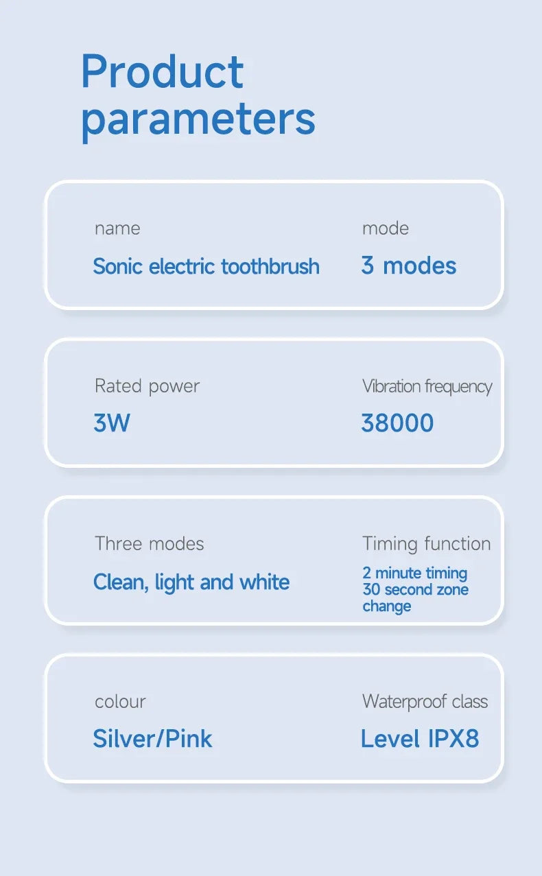 Electric Toothbrush Mental Thin Brush