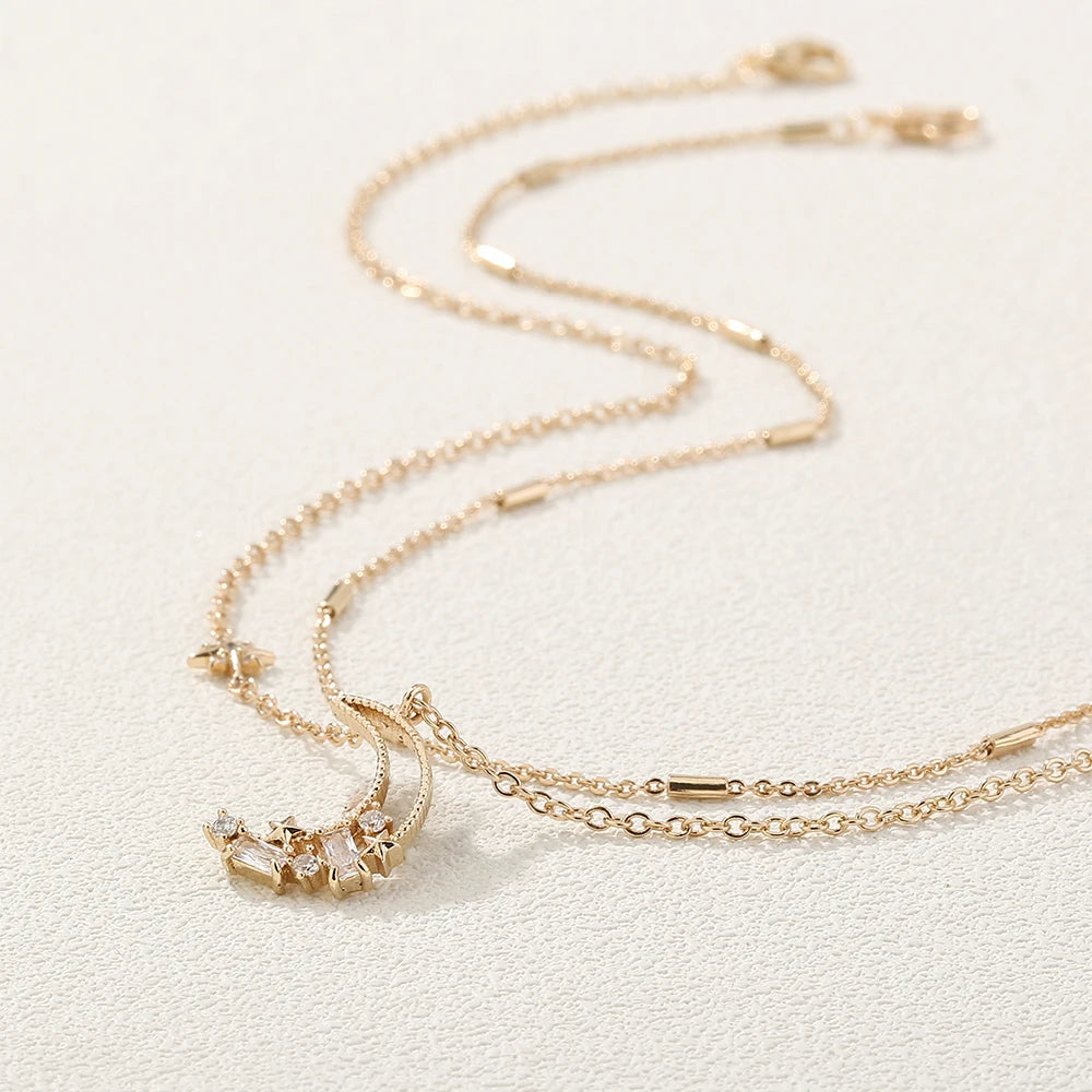 Golden Letter Heart Butterfly Pendant Metal Chain Necklace