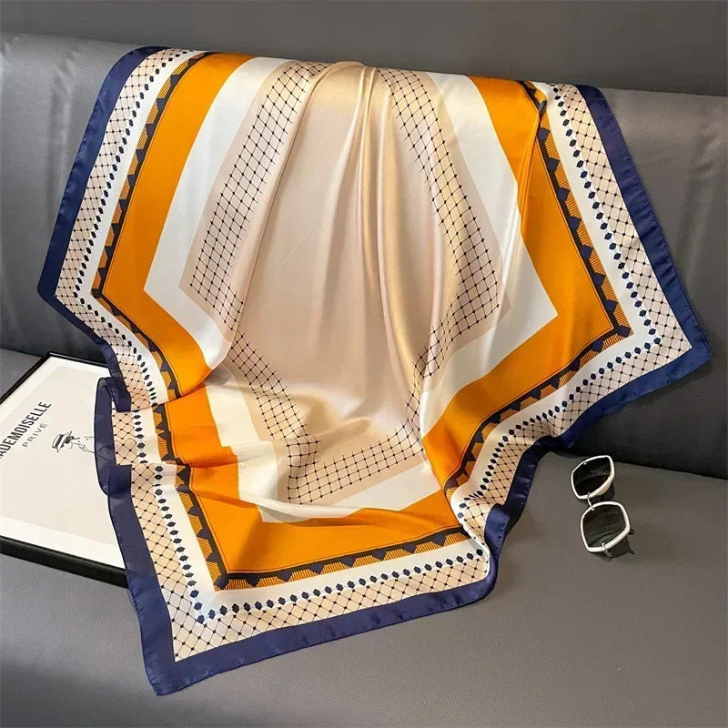 Luxury Silk Square Scarf 
Soft Satin Horse Hairband