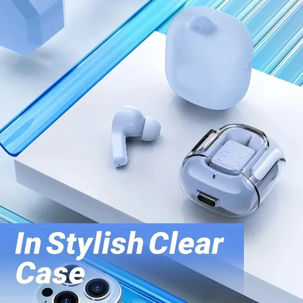 Original T2 Wireless Bluetooth Transparent HIFI Headphones