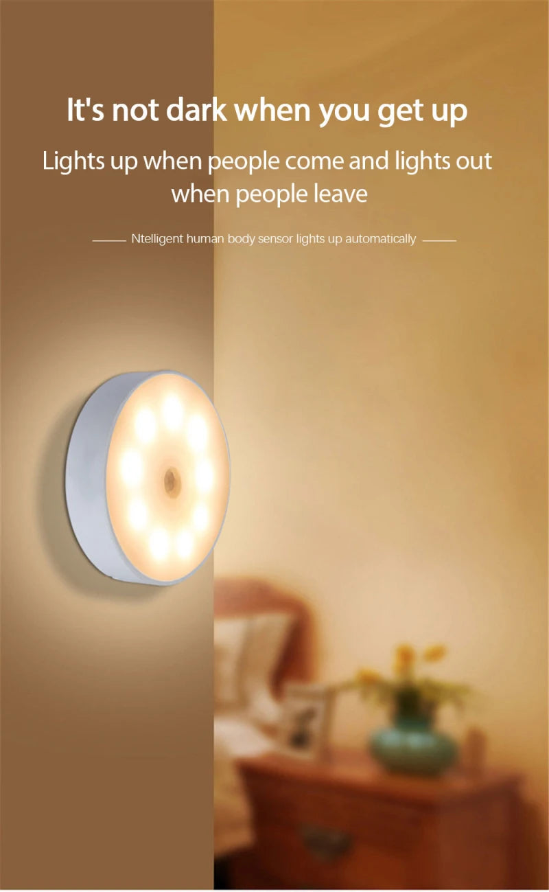 LED Smart Human Body Sensor Night Lamp Emergency Automatic Lighting