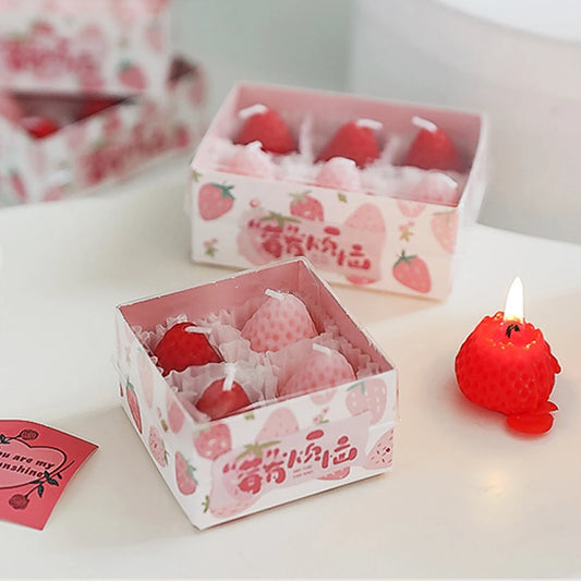 Strawberry Candles Soy Wax Aromatherapy