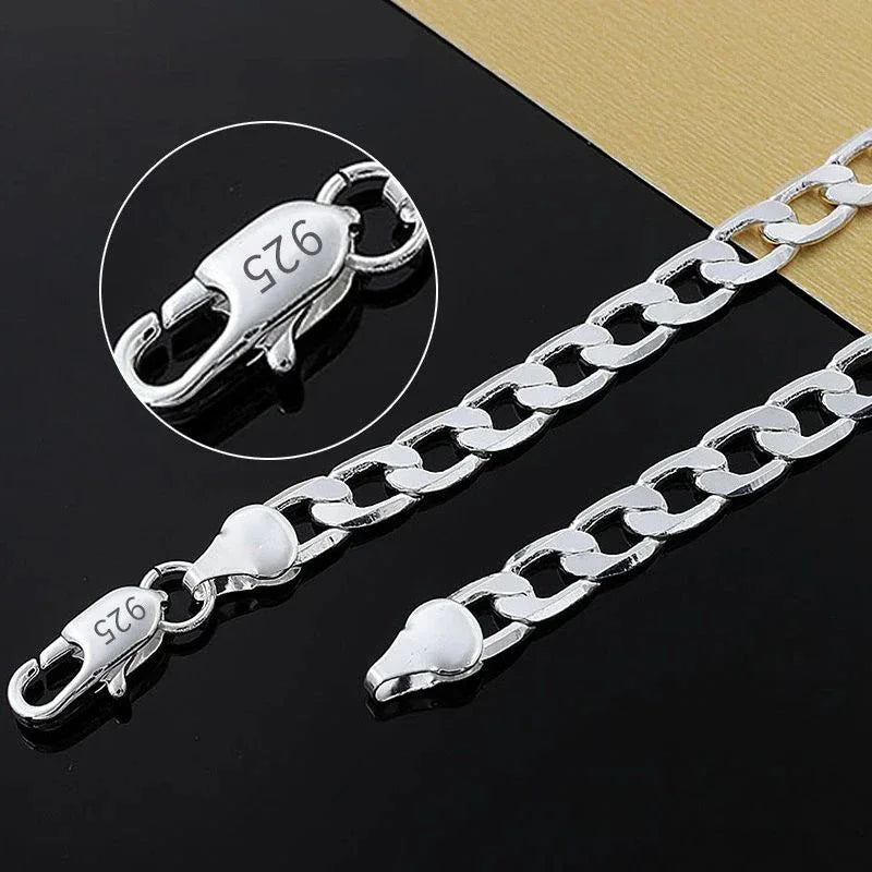 Silver Necklace For Men's women 16/18/20/22/24 Inches