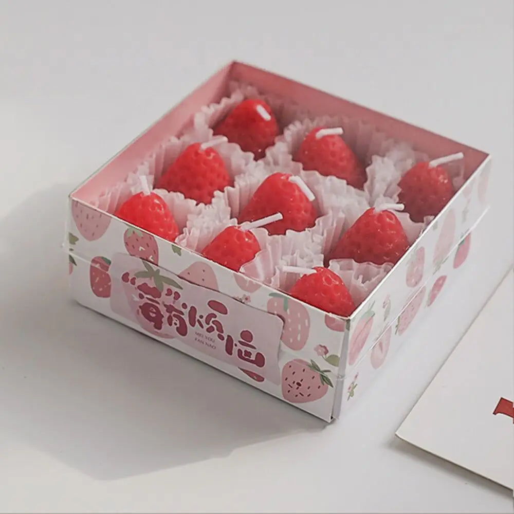 Strawberry Candles Soy Wax Aromatherapy
