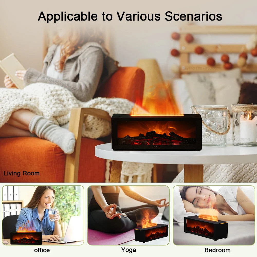 Aroma Humidifier Flame Automatic Fragrance Diffuser With LED Light