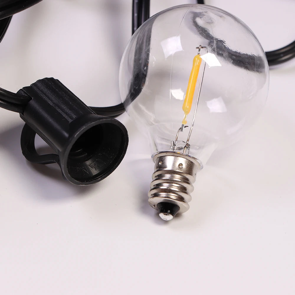 Solar String Lights Outdoor G40 Patio Lights