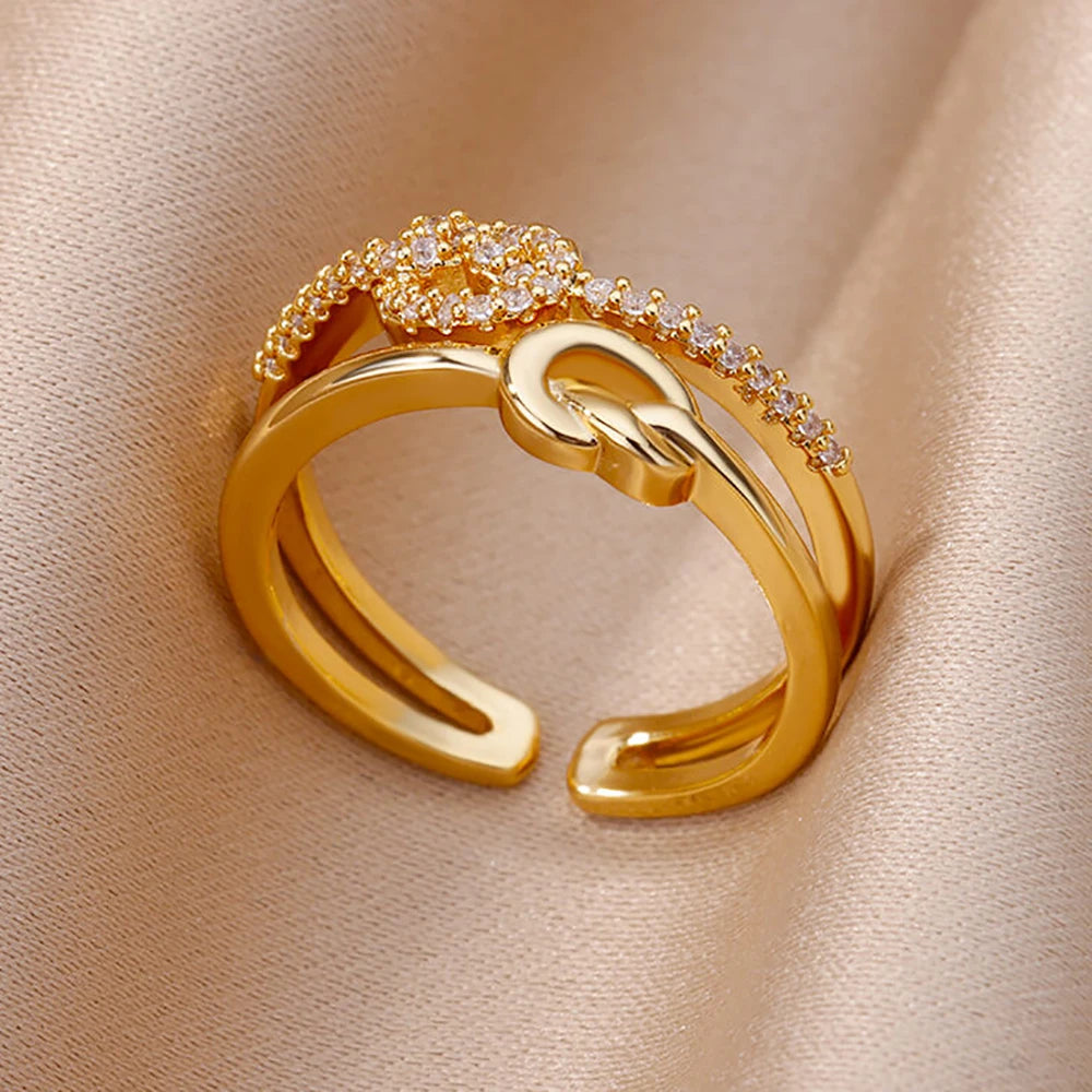 Gold Color Stainless Steel Rings
