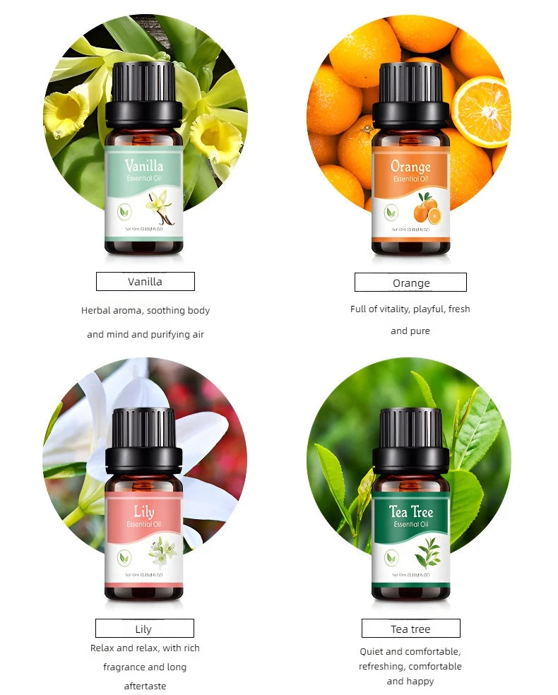 18 Flavors Essential Oils for Aroma Diffuser , Humidifier