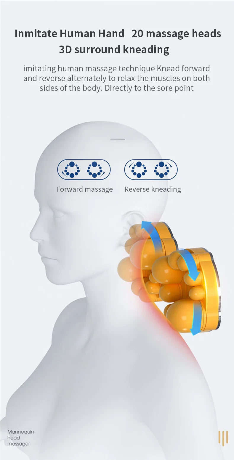 Electric Shiatsu Head Neck Cervical traction Body Massager