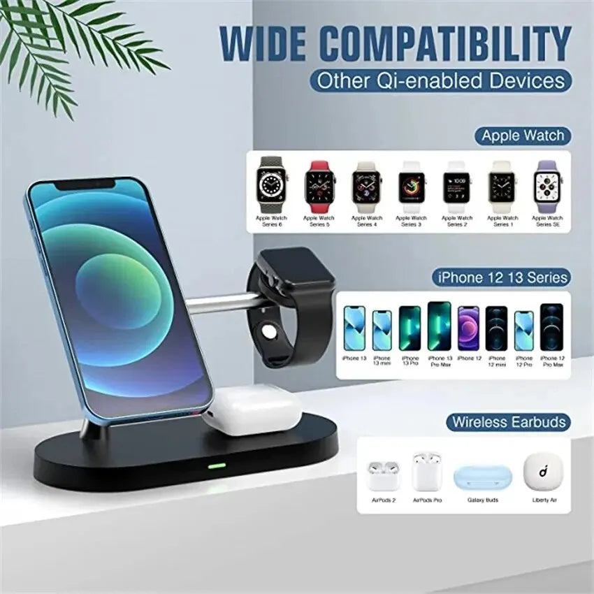 3 In 1 Magnetic Wireless Charger  For iPhone , Apple Watch ,Airpods