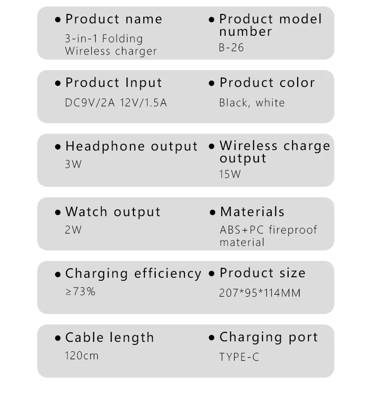Wireless Charger Stand For iPhone 15 14 Samsung S23 S22 Ultra Fold Z Flip