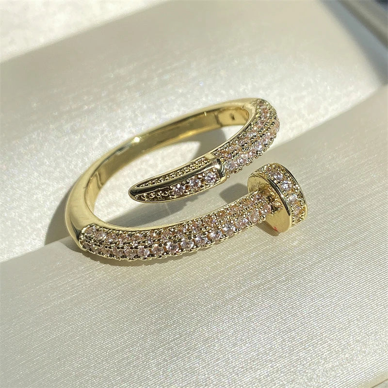 Fashion Punk Cubic Zirconia Ring