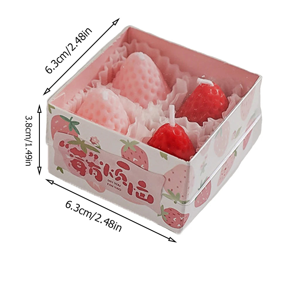 Strawberry Candles Soy Wax Aromatherapy