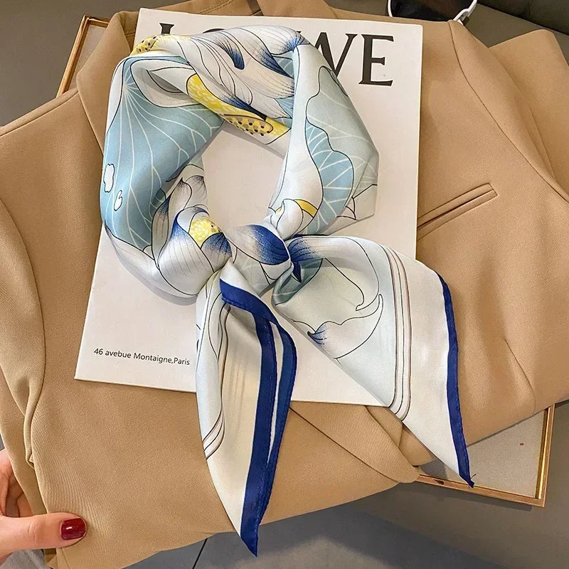 Luxury Silk Square Scarf 
Soft Satin Horse Hairband