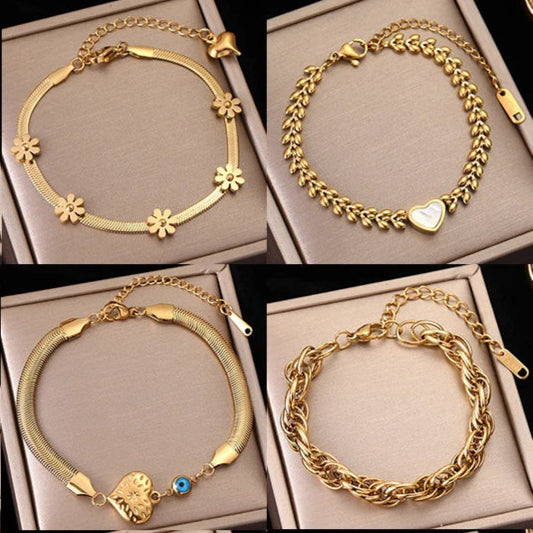 Stainless Steel Gold Color Bracelet