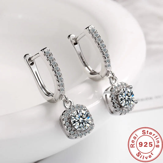 2CT Moissanite  Hoop Earring
