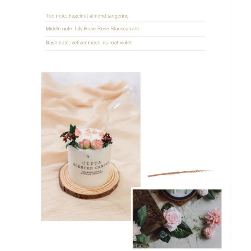 10cm Soy Wax Scented Candle Romantic Pillar