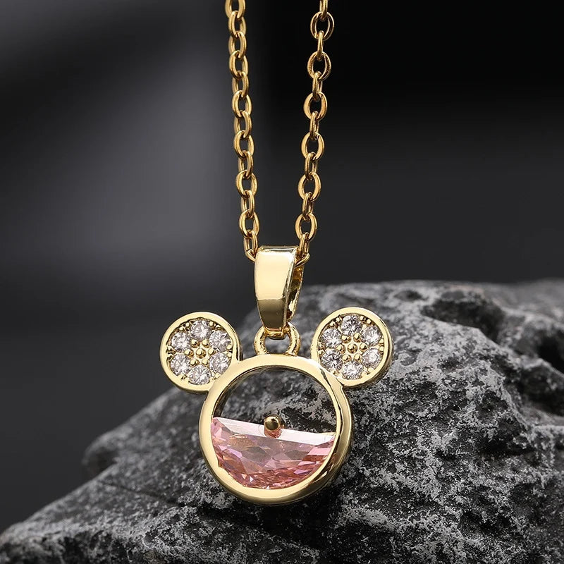 Cartoon Disney with Zircon Necklace