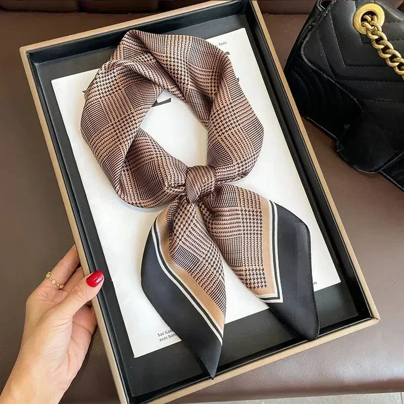 Luxury Silk Square Scarf 
Soft Satin Horse Hairband
