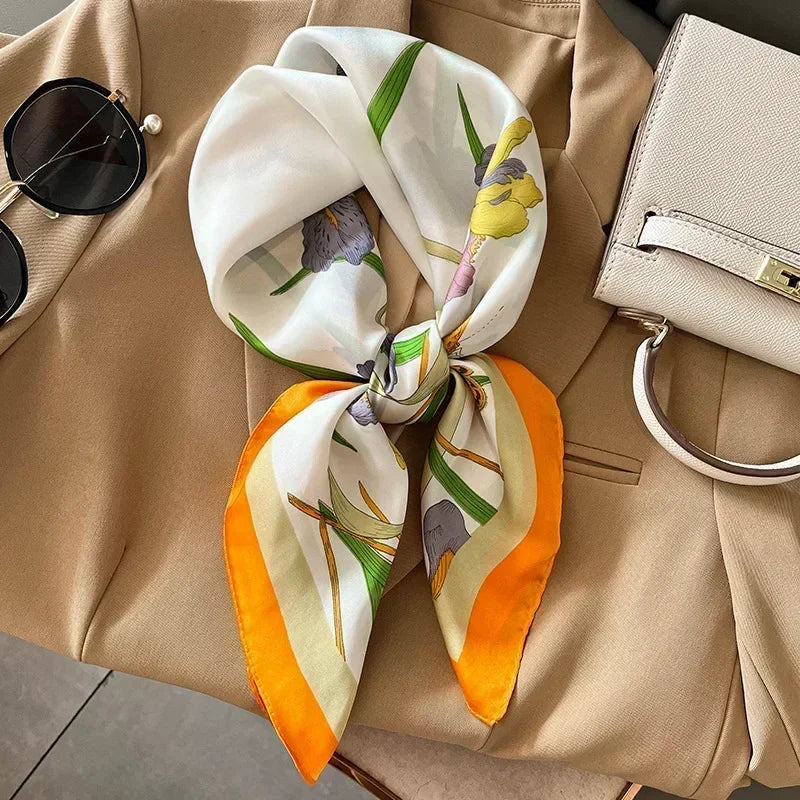 Luxury Silk Square Scarf 
Soft Satin Horse Hairband