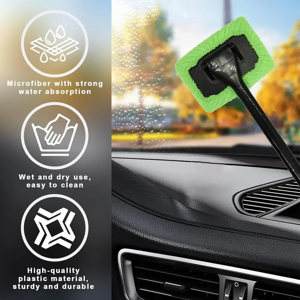 Car Window Cleaner Brush Kit Microfiber