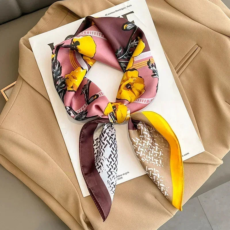 Luxury Silk Square Scarf 
Soft Satin Horse Hairband