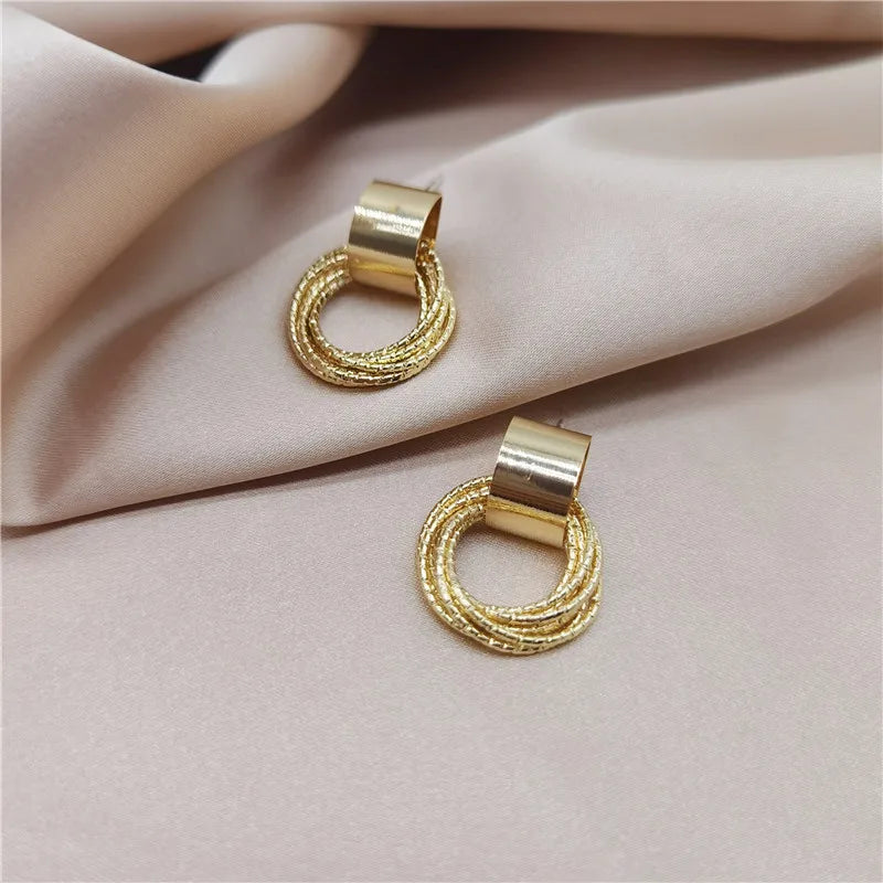 Retro Metal Gold Earrings