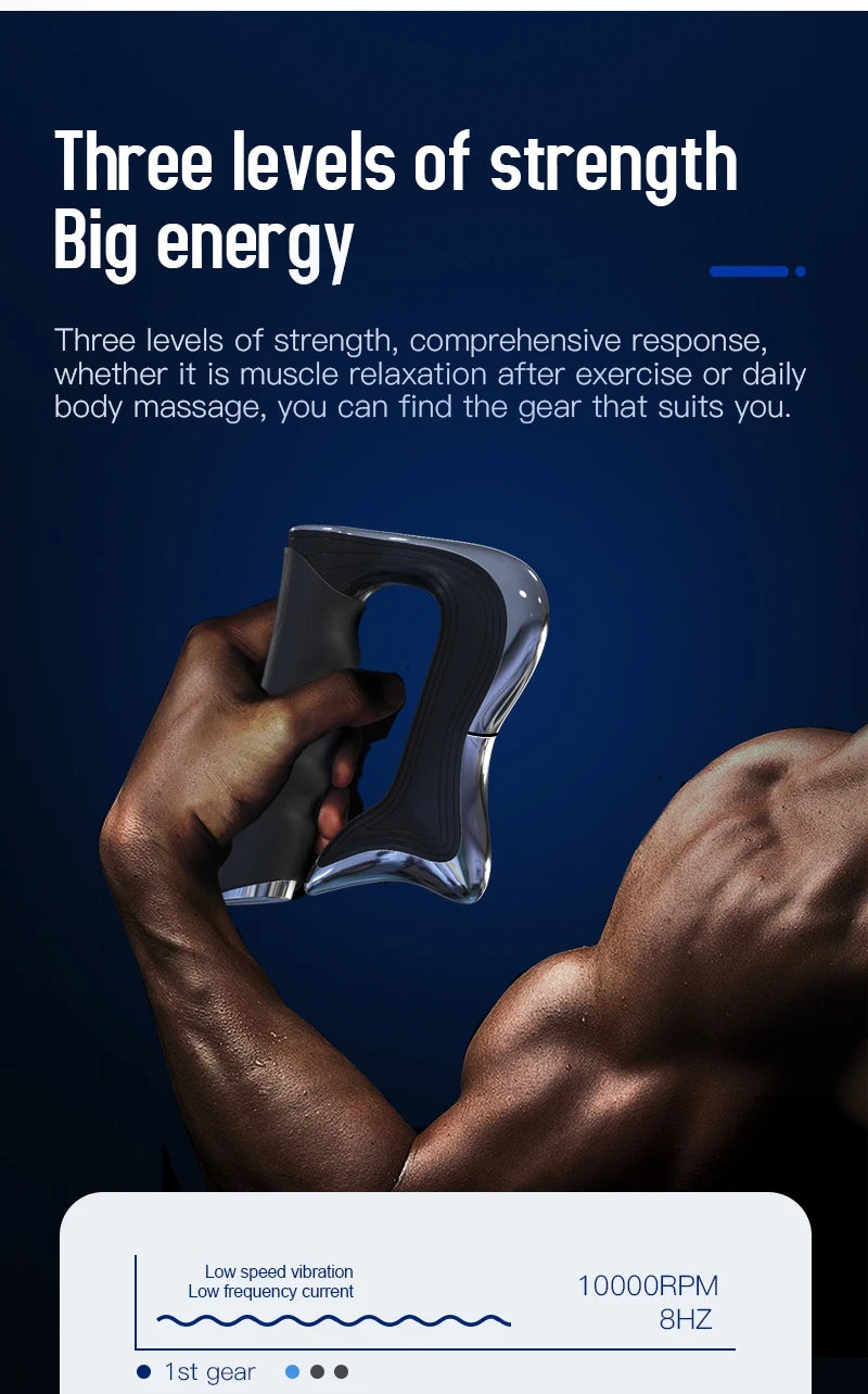 Electric Fascia Massager Body Scraping Microcurrent Vibration