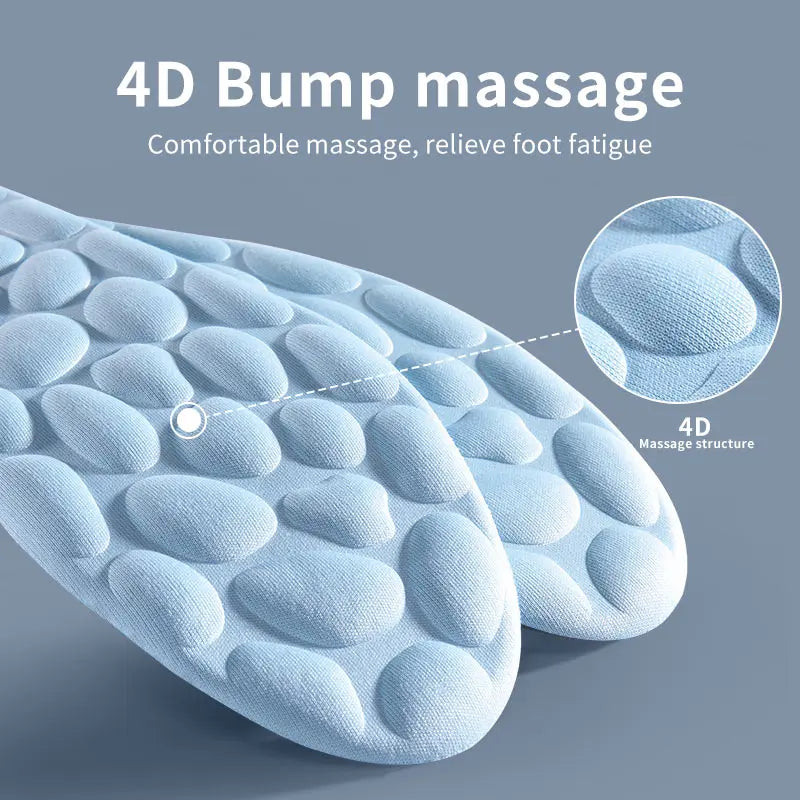 Soft Breathable Shock Absorption  4D Cloud Technology Sports Insoles