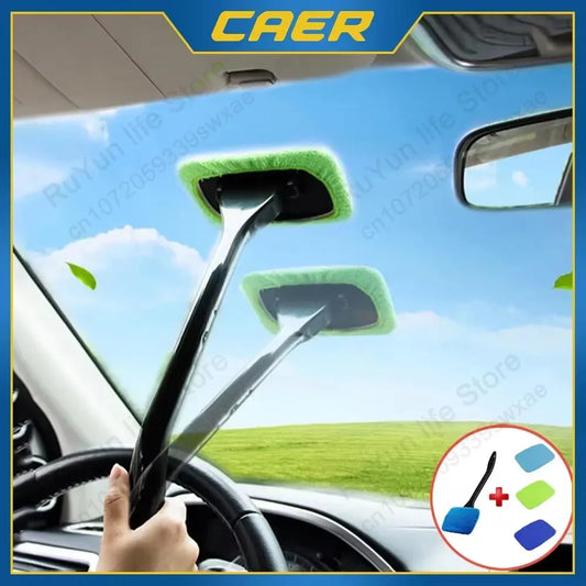 Car Window Cleaner Brush Kit Microfiber