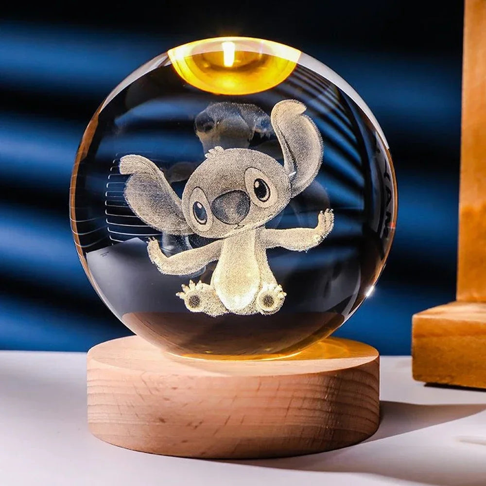 3D Crystal Ball Stitch Pikachu Doraemon