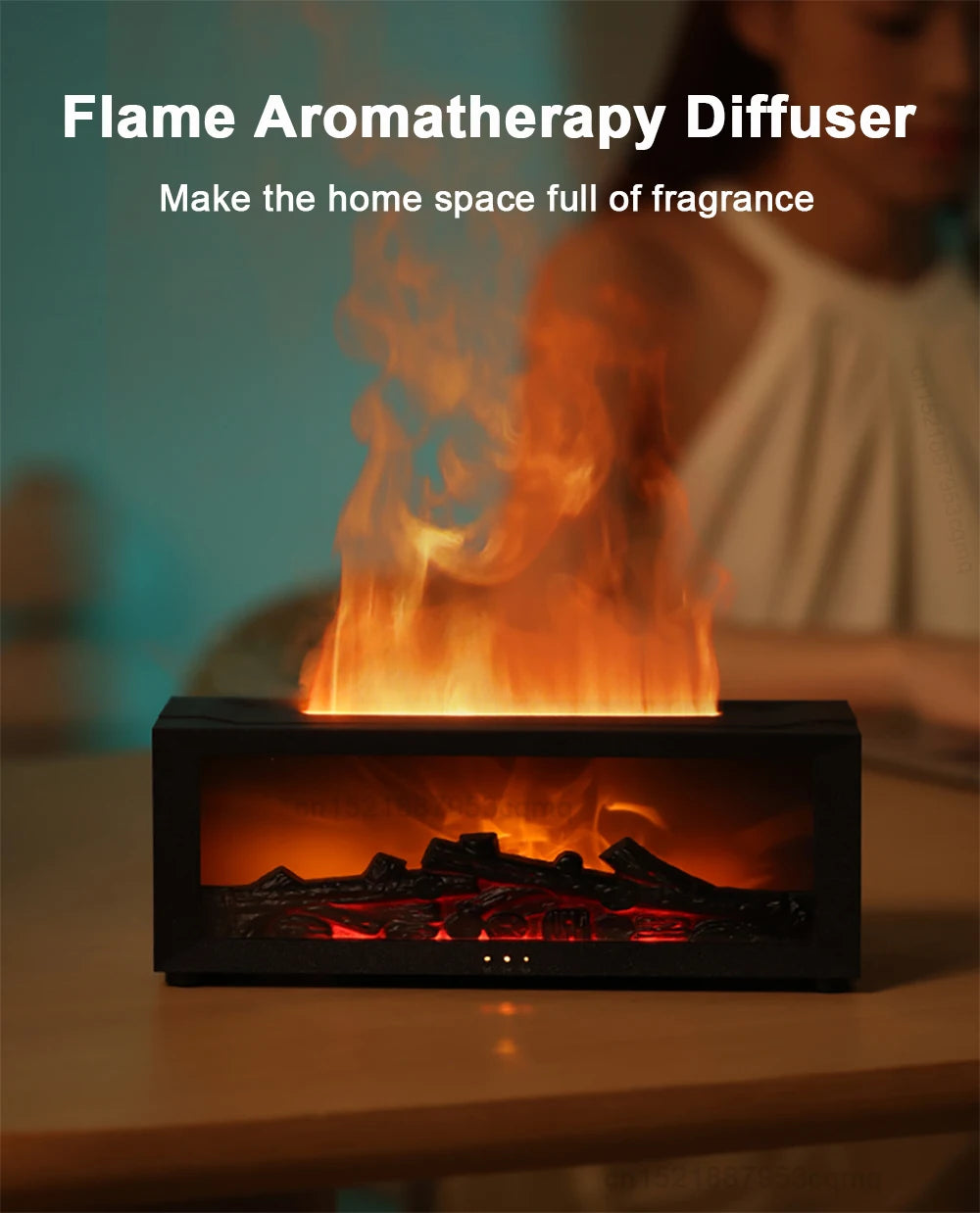 Aroma Humidifier Flame Automatic Fragrance Diffuser With LED Light