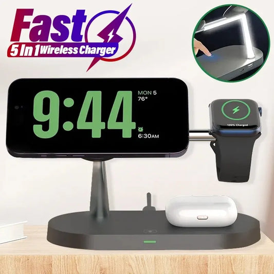 3 In 1 Magnetic Wireless Charger  For iPhone , Apple Watch ,Airpods