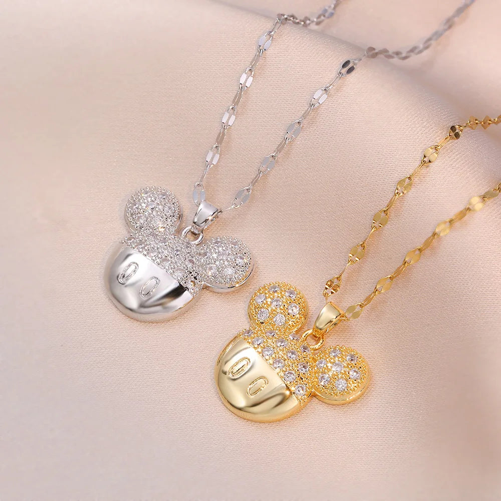 Cartoon Disney with Zircon Necklace