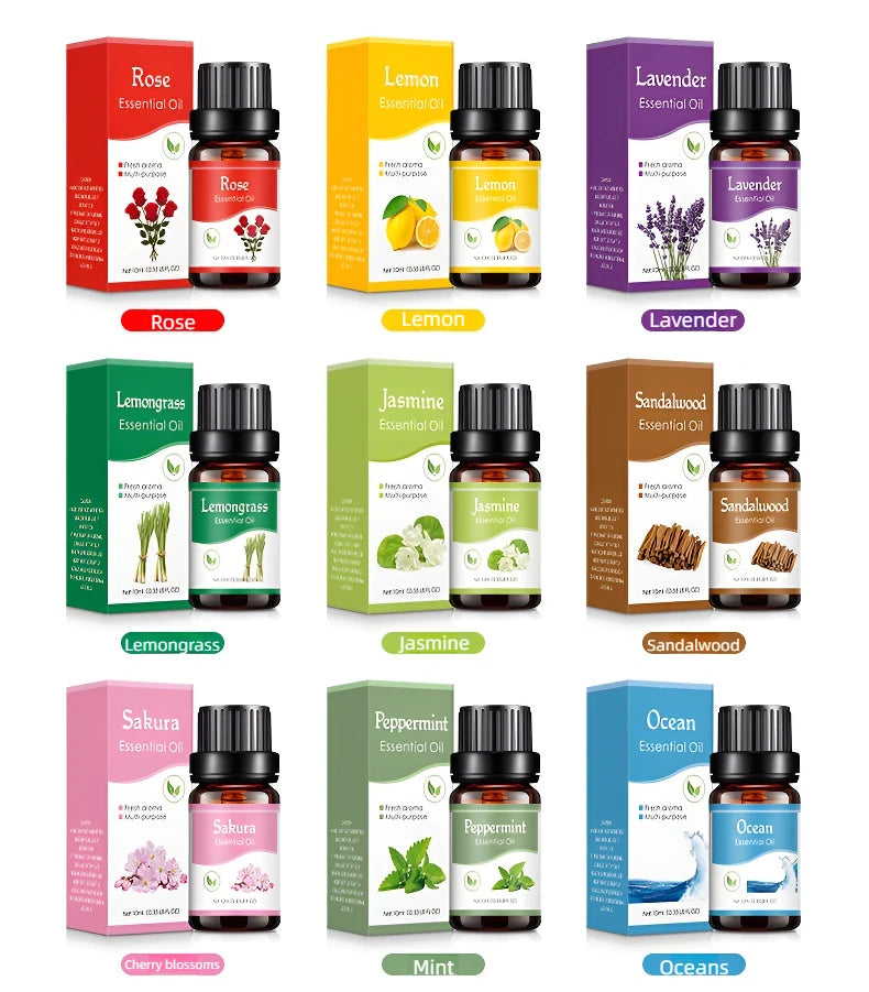 18 Flavors Essential Oils for Aroma Diffuser , Humidifier