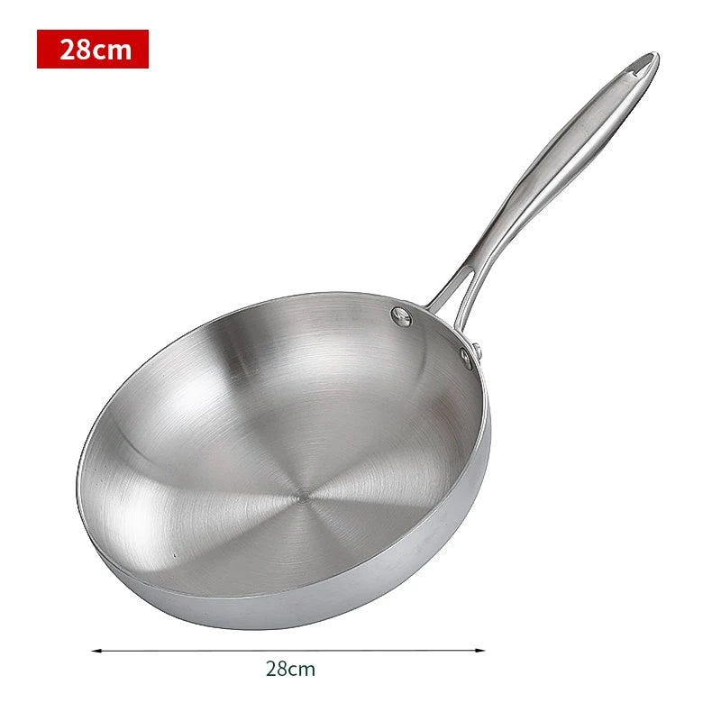 304 Stainless Steel Frying Pan, Non Stick