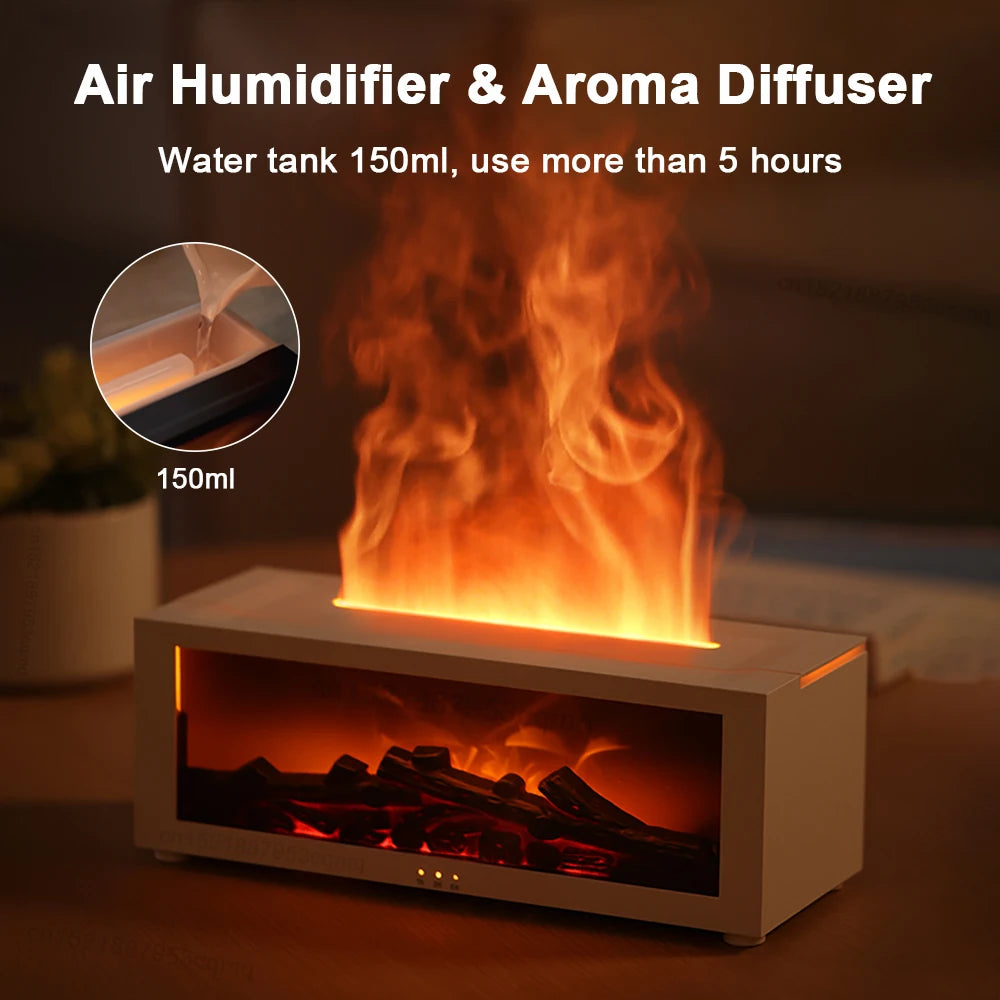Aroma Humidifier Flame Automatic Fragrance Diffuser With LED Light