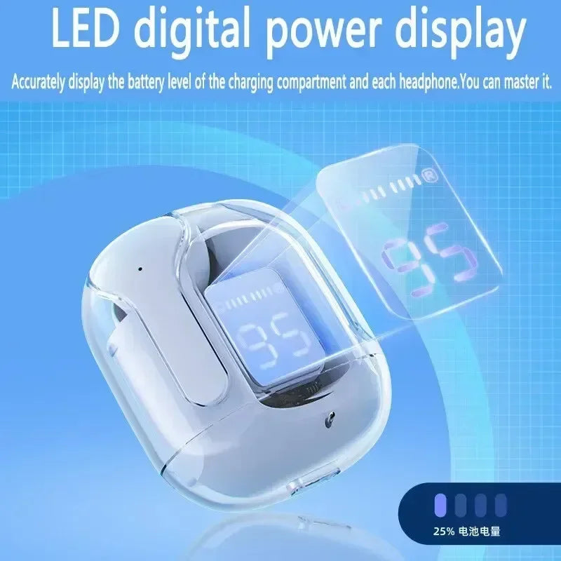 Original T2 Wireless Bluetooth Transparent HIFI Headphones
