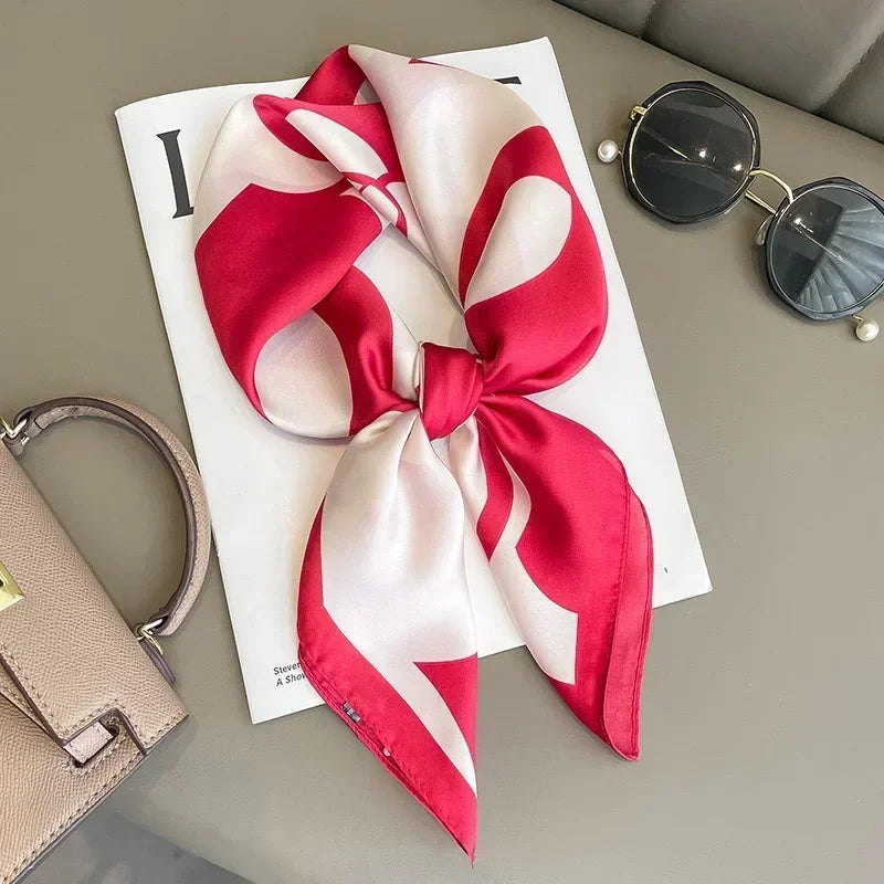 Luxury Silk Square Scarf 
Soft Satin Horse Hairband
