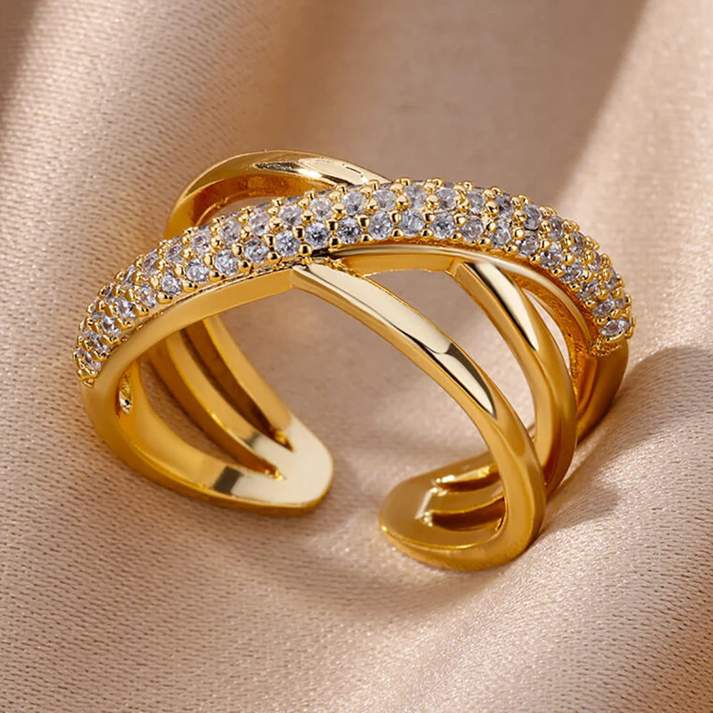Gold Color Stainless Steel Rings