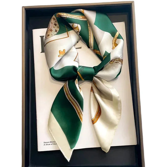 Luxury Silk Square Scarf 
Soft Satin Horse Hairband