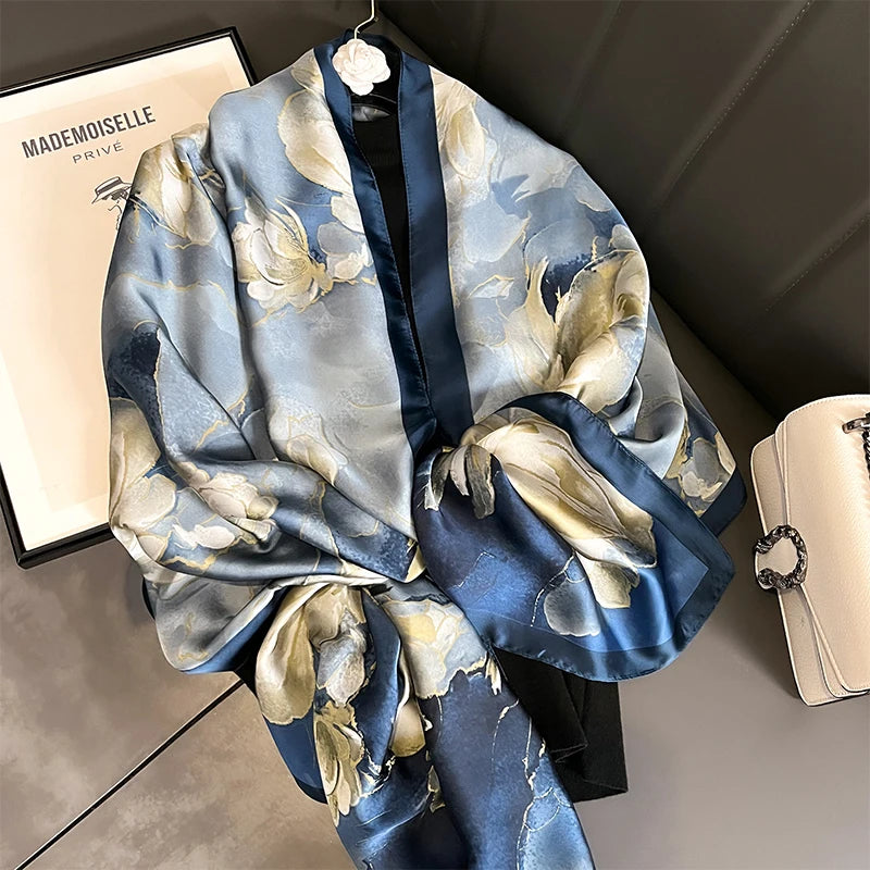 Luxury Brand Satin Headband Hijab Bandana Turban Foulard