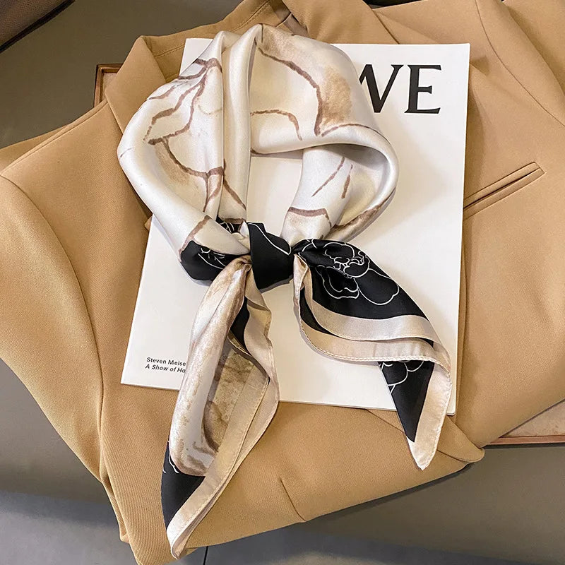 Luxury Silk Square Scarf 
Soft Satin Horse Hairband