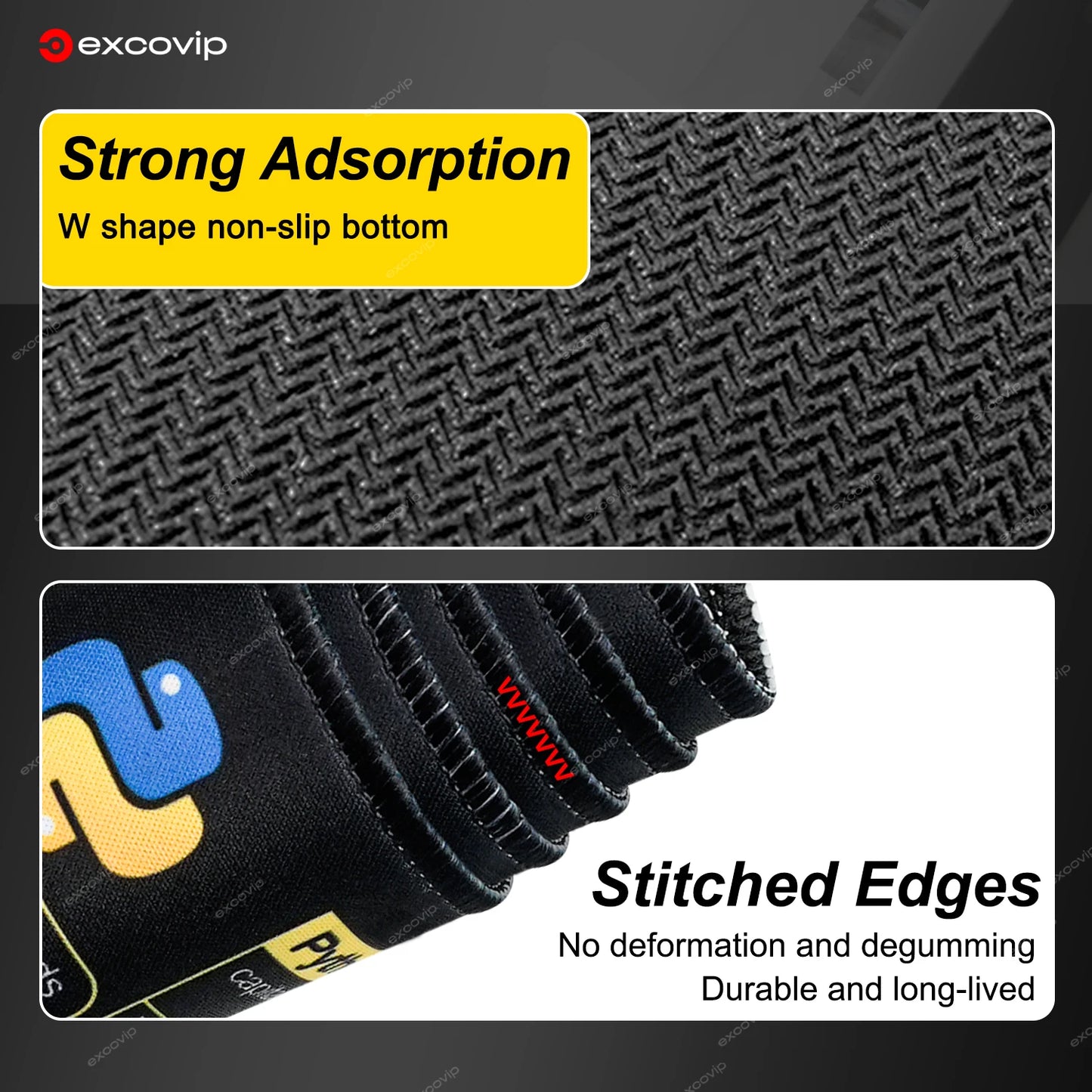 EXCO Python Programing Mouse Pad Large Shortcuts