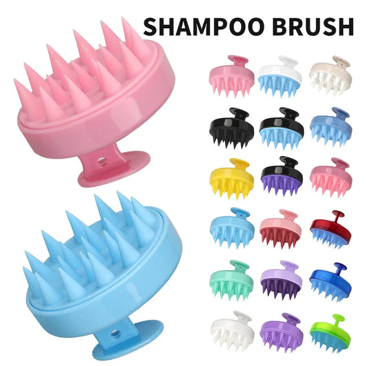 Silicone Shampoo Brush Head Scalp Massage