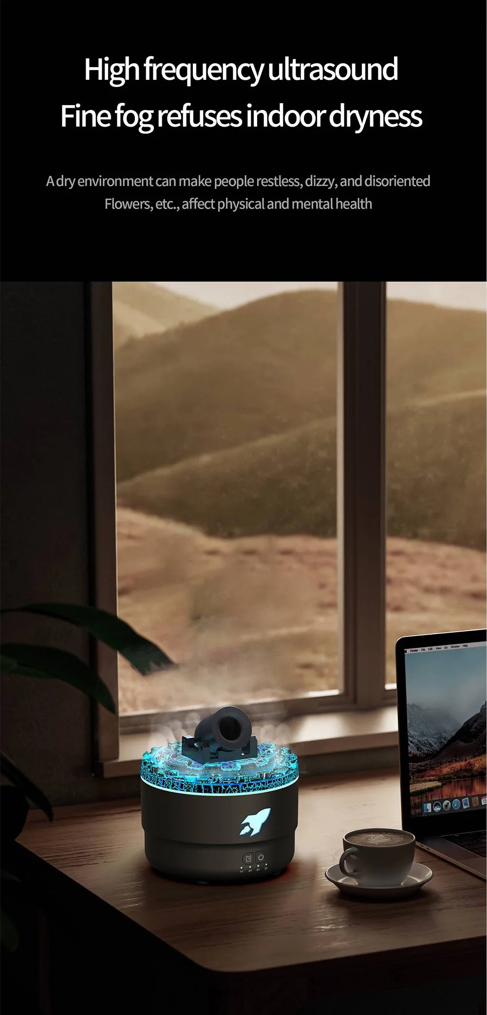 Cannon Aromatherapy Diffuser Jellyfish Spray Air Humidifier
